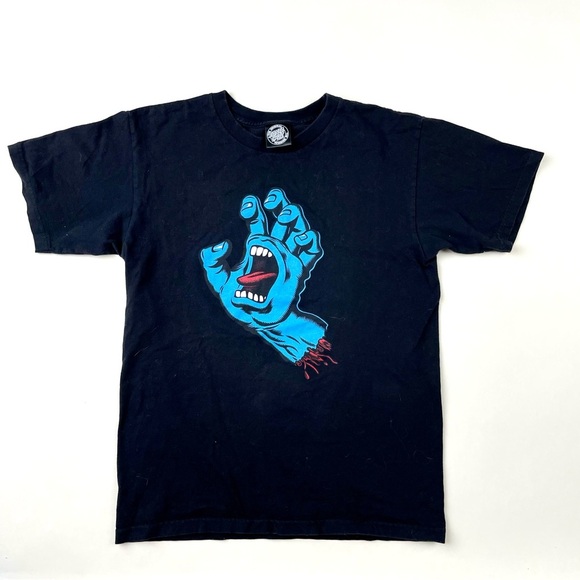 Santa cruz Black T-Shirt with Graphic - Picture 1 of 3